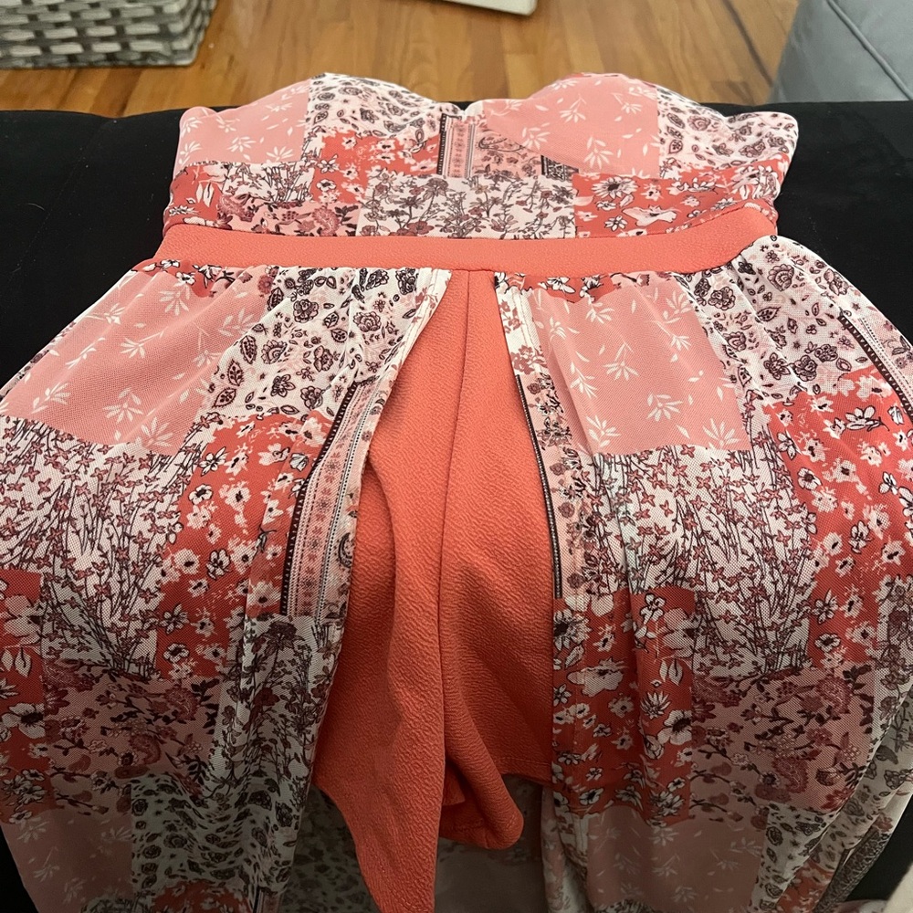 floral dress with shorts, and open dress